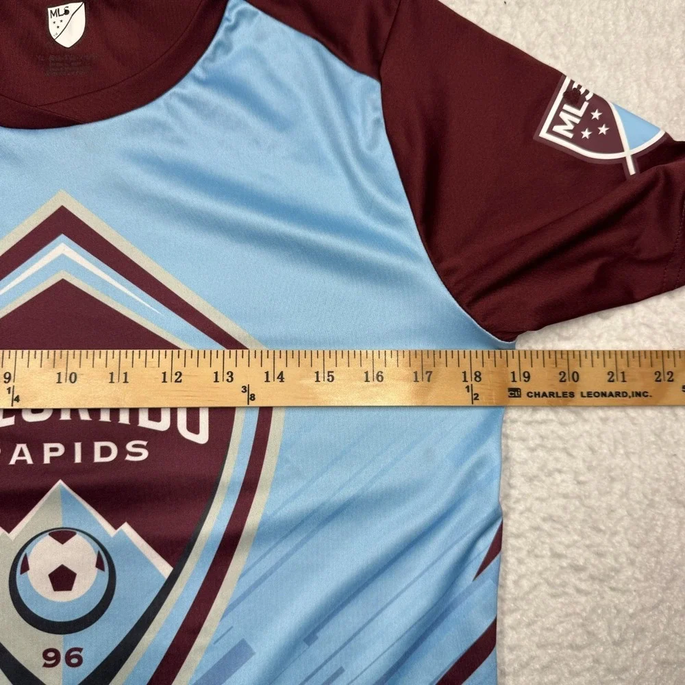 MLS Colorado Rapids Jersey Blue/Light Blue Red‎ Youth Size XL